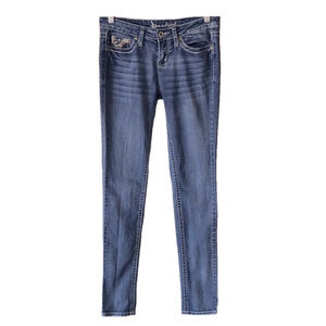 SoundGirl Skinny Jeans Size 13 Embroidered Casual Vintage Denim